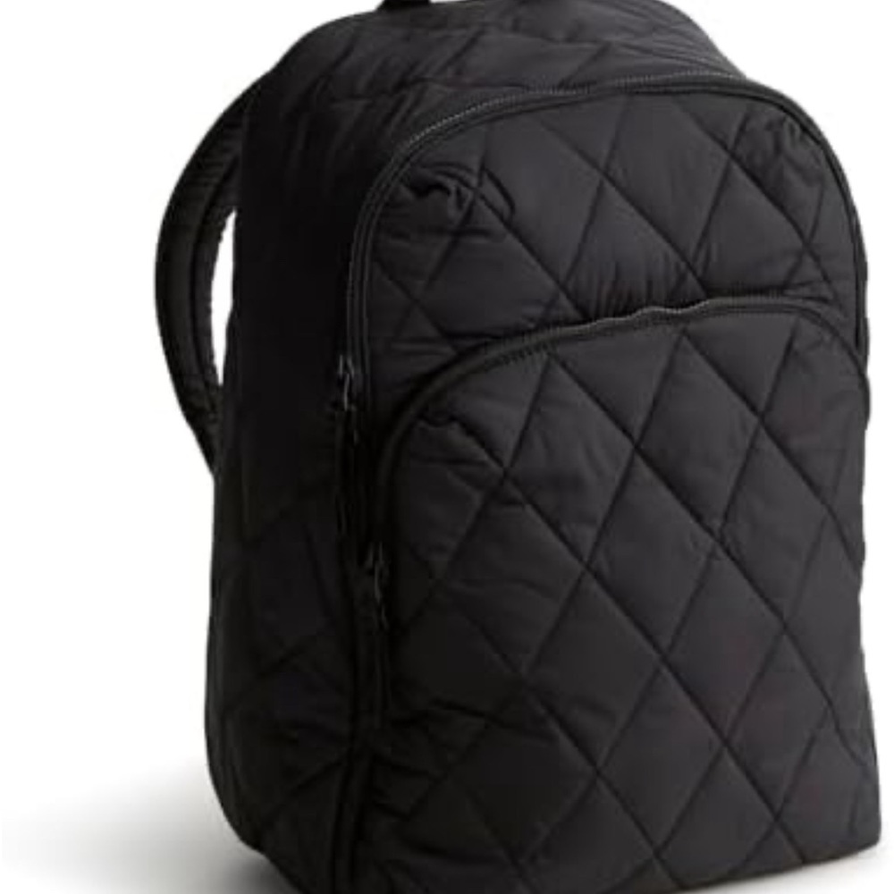 Vera Bradley Quilted Black Backpack Excelent Condition